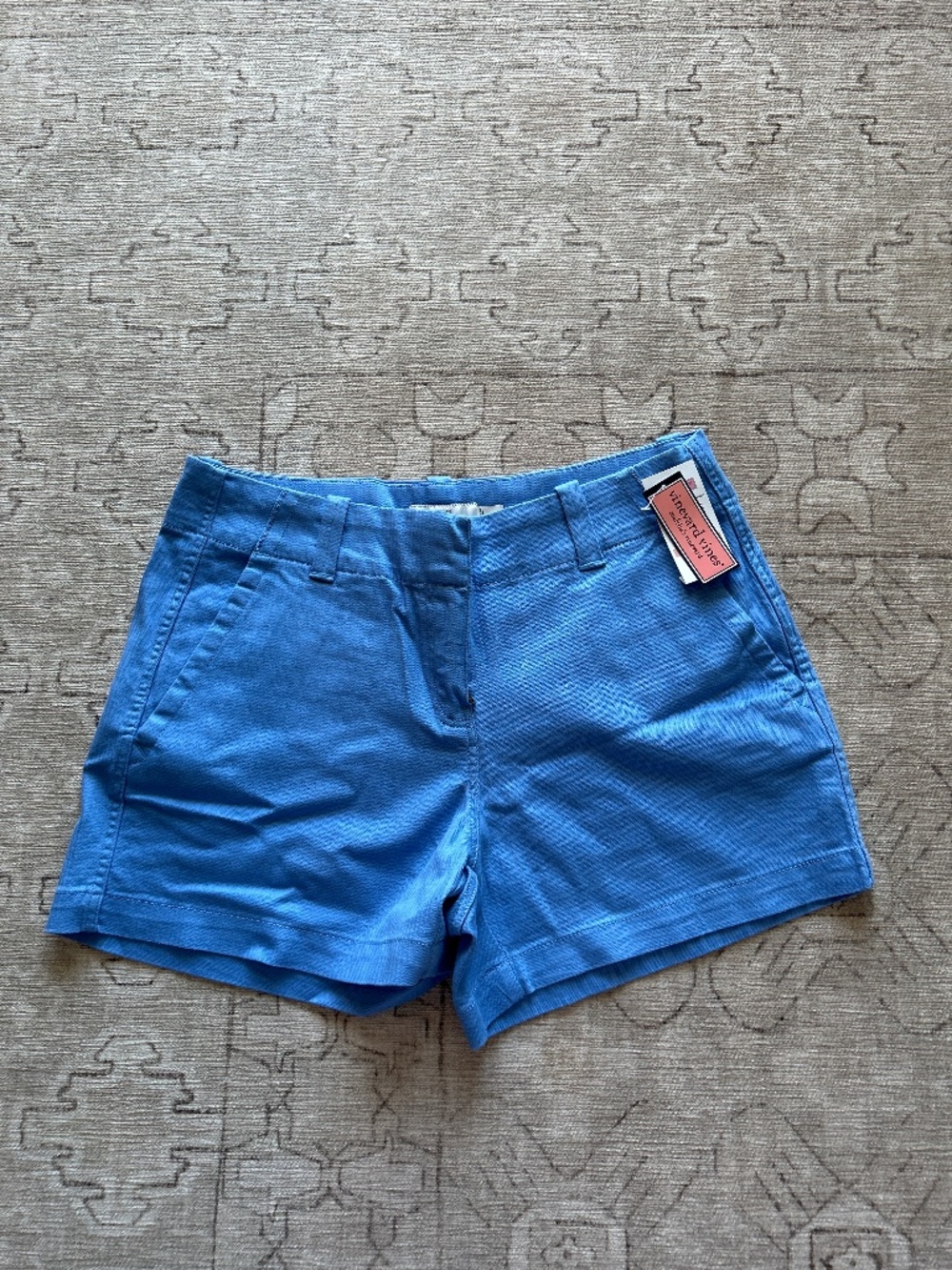 Vineyard Vines Herringbone Everyday Shorts - Bayside Blue, sz 2 NWT